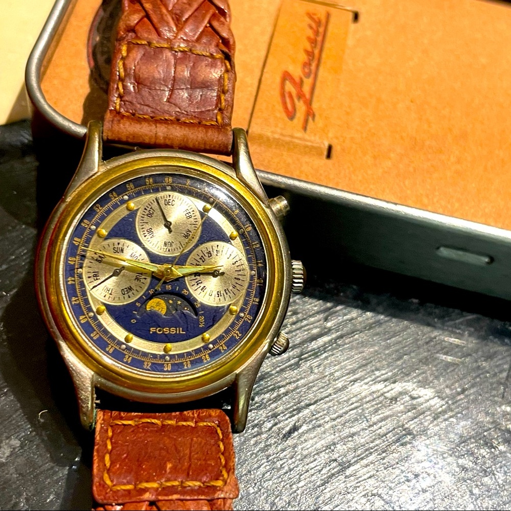 Fossil Chronograph Moon Phase: BQ-8483, RARE